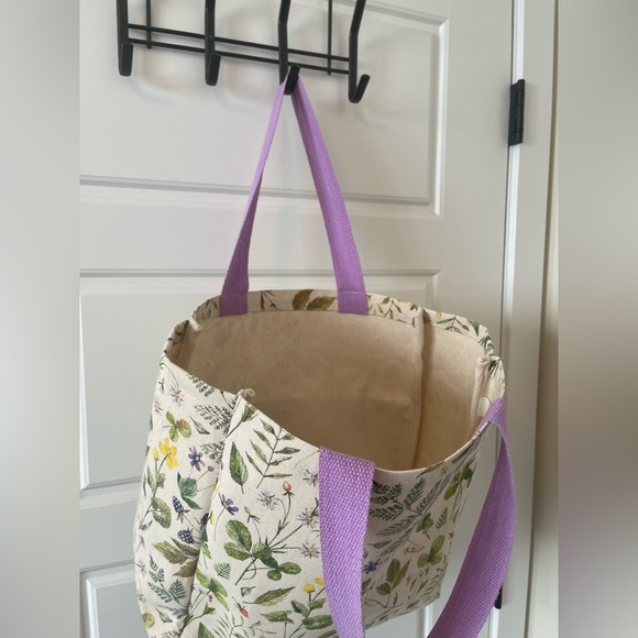 Large Floral Recycled Cotton Tote - Picture 3 of 6
